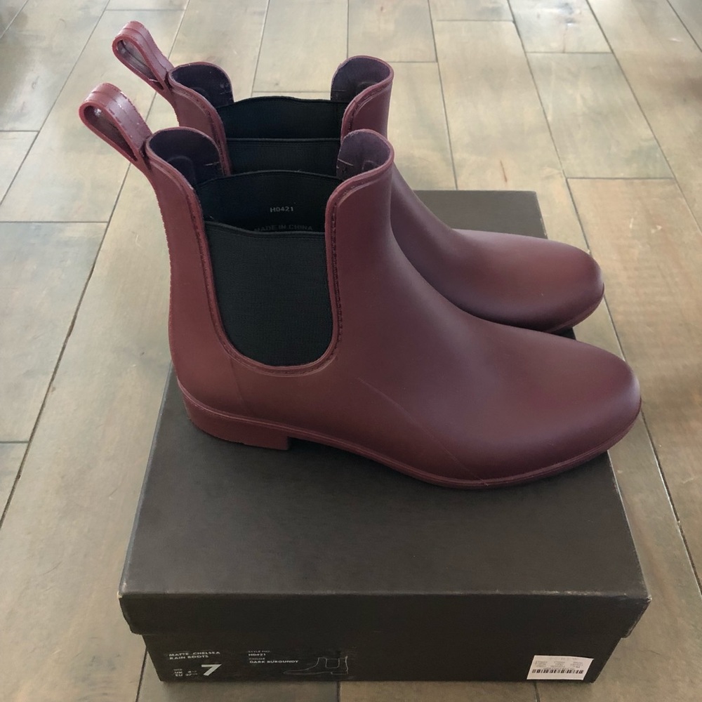 Jcrew Chelsea shirt rain boot, wellie